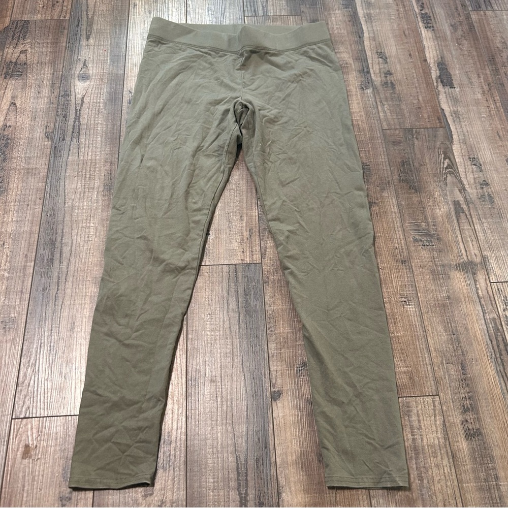 AERIE‎ Chill Play Move Green Olive Leggings Size Large Long